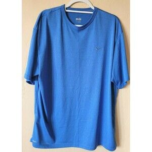 Nike Men's Size XL Fit Dry Blue Short Sleeve Athletic Training Fitness Shirt